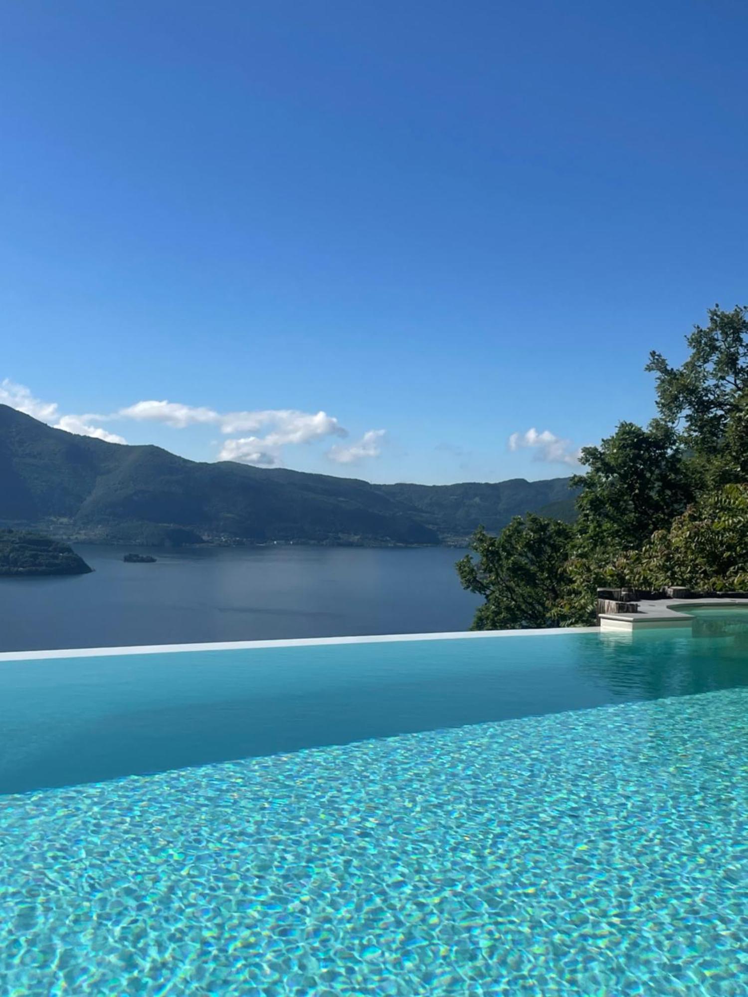 Mia Isola With Lake View, Garden And Swimming Pool Parzanica Esterno foto