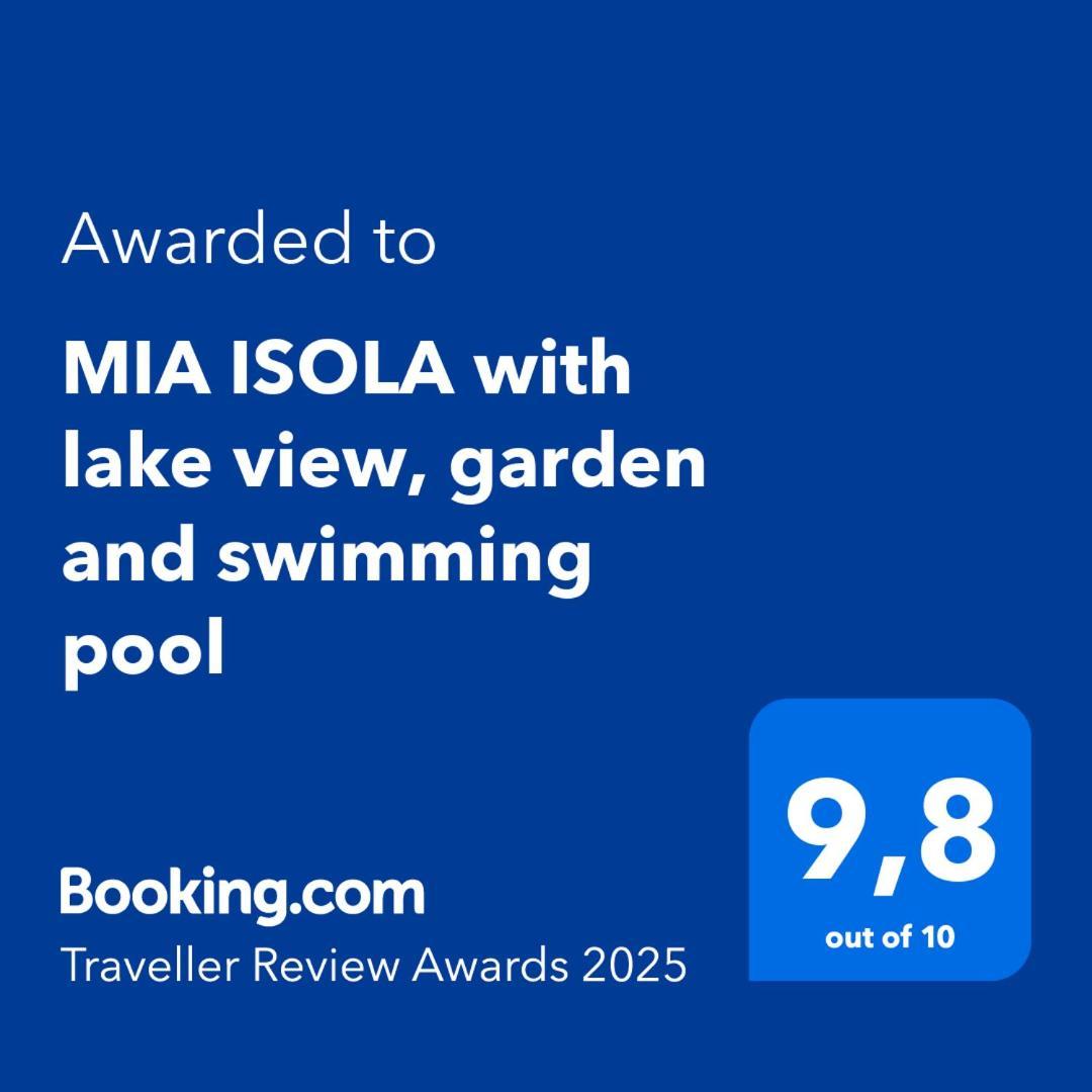 Mia Isola With Lake View, Garden And Swimming Pool Parzanica Esterno foto
